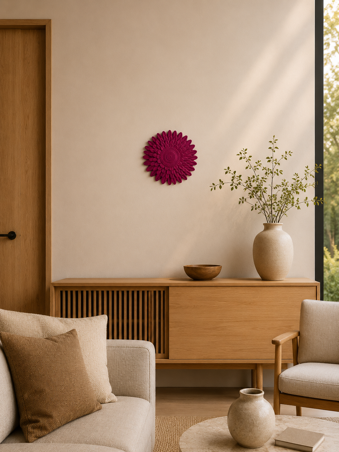 Zonnebloem Wanddecoratie 25 cm — Moderne Eyecatcher voor je Interieur